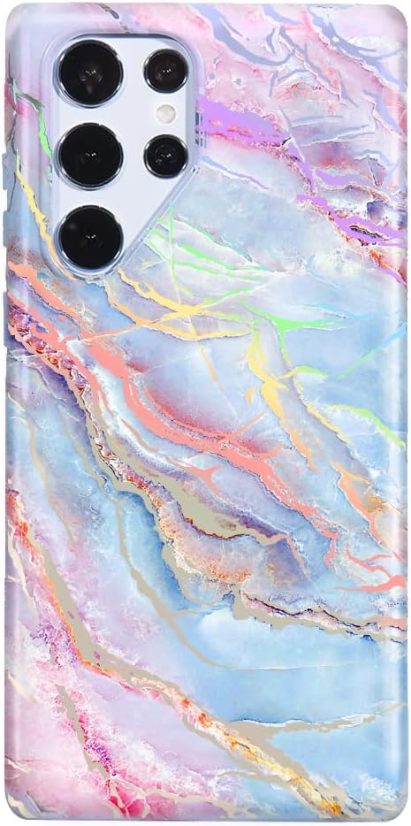 VELVET CAVIAR Compatible with Samsung Galaxy S22 Ultra Case for Women [8ft Drop Tested] w/Microfiber Lining - Cute Protective Phone Cases - Holographic Blue Marble (S22 Ultra, 2022 Release, 6.8")