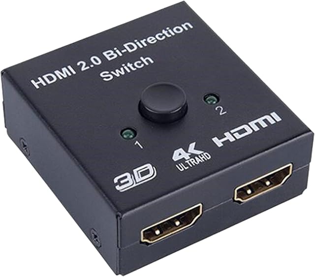 HDMI Switch 4K | HDMI Splitter Adapter 1 in 2 Out | Bi-Directional HDMI Switcher | Supports 4K Ultra HD UHD 3D 1080P for HDTV Blu-Ray Player Firestick Xbox Playstation Projector | by Pipestation