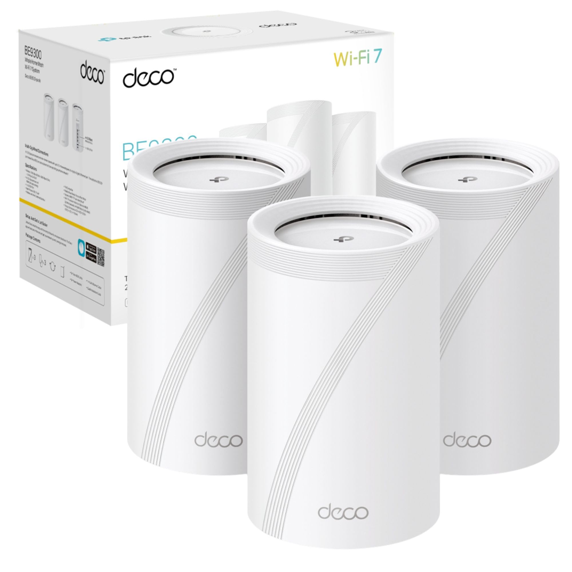 TP-Link Deco BE65 Pro BE9300ト Wi-Fi7ユニット TP-Link Deco BE65 BE9300 tela WiFi 7 de banda tripla para toda a