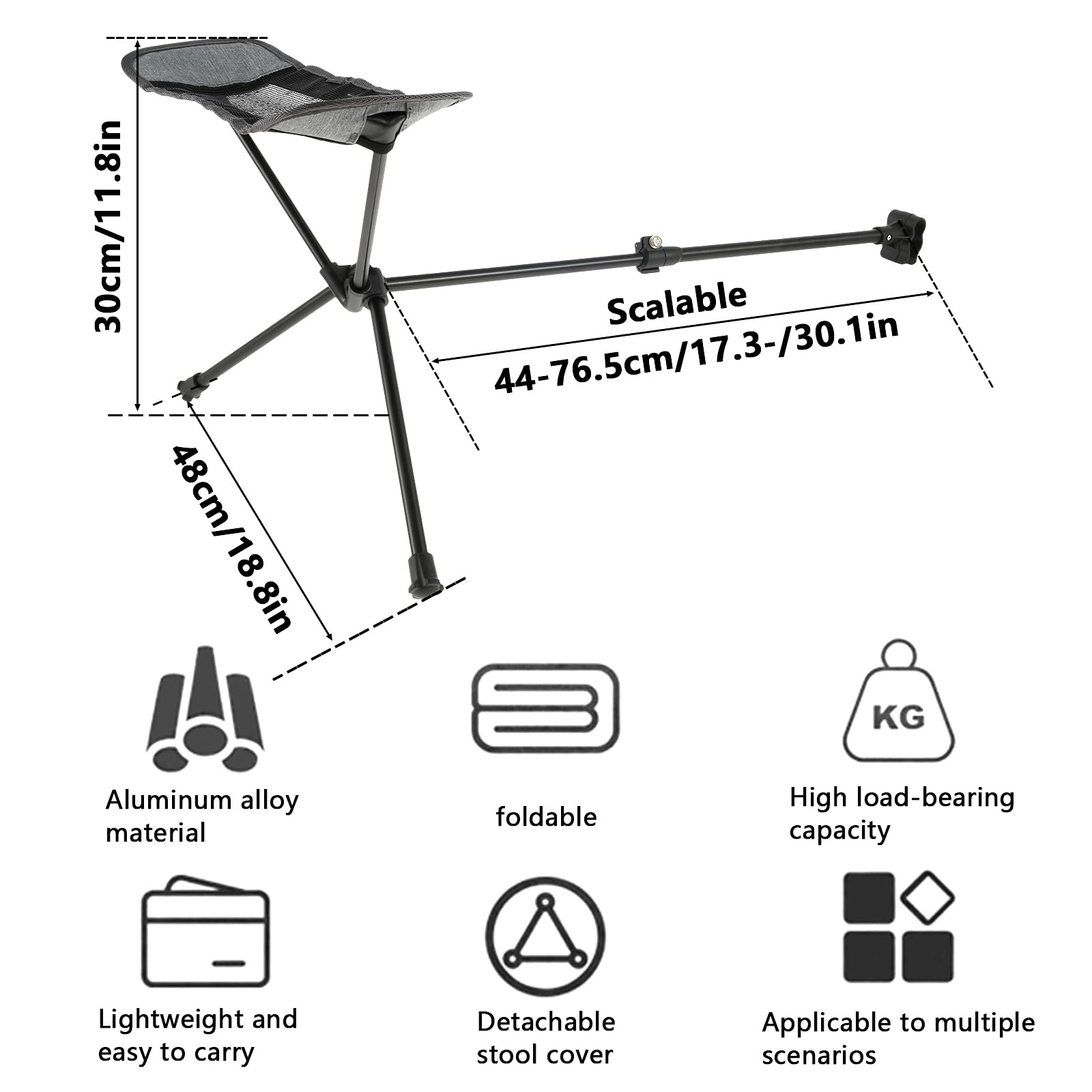 Foldable Camping Chair Foot Rest - Portable Footrest For Outdoor Chairs & Hammocks