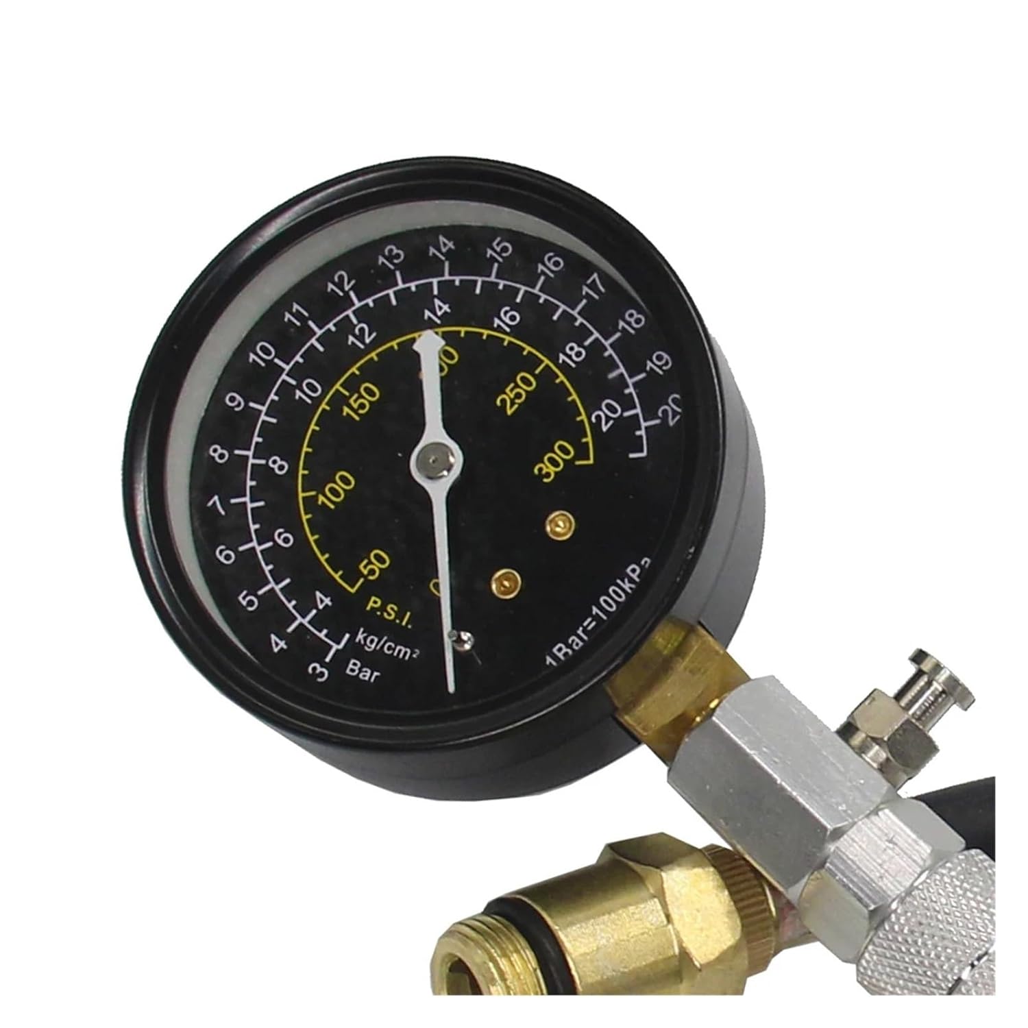 Engine Cylinder Compressions Tester Kit 0-300PSI Pressure Gauge Check Test Tool Automotive Repairing Tool
