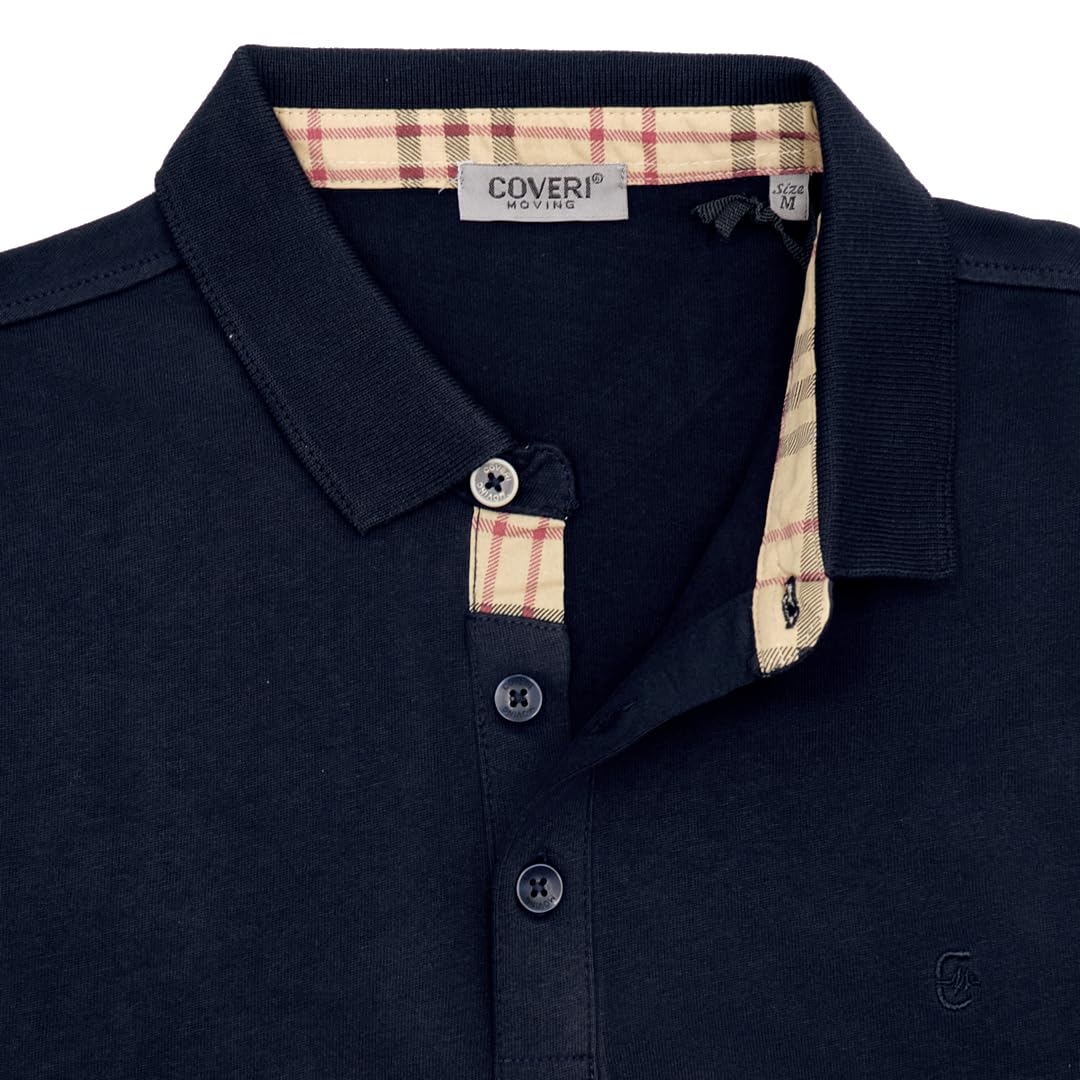 Coveri Polo Uomo Manica Lunga Sportiva Caldo Cotone Felpato Invernale M L XL XXL