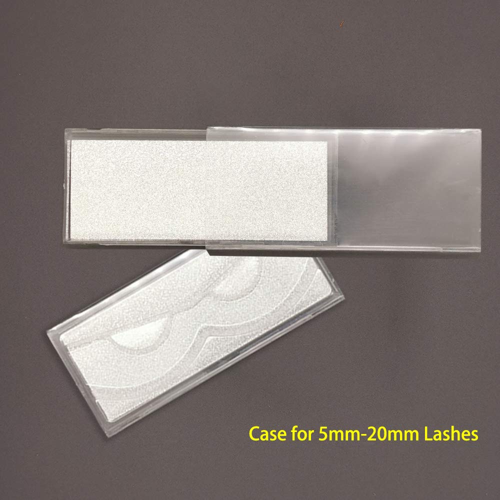 KellyRoom Empty Eyelsh Case Set of 10 Glitter Paper Plastic Lashes Cases Holder Storage Packaging Box Wholesale with Clear Tray