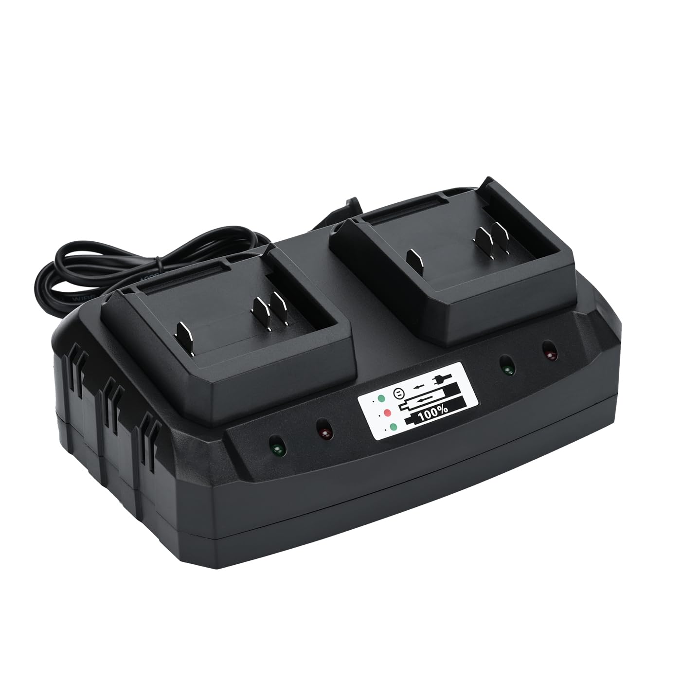 21v Battery Dual Port Quick Charger Base, Dual Rapid Charger Compatible 21v Lithium-Ion Battery by SHINTYOOL (Battery Not Included)