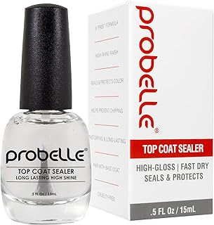 Sponsored Ad - Probelle Top Coat Sealer, Quick Dry Nail Polish Top Coat, High Shine Glossy Nail Finish, Instantly Forms Cl...