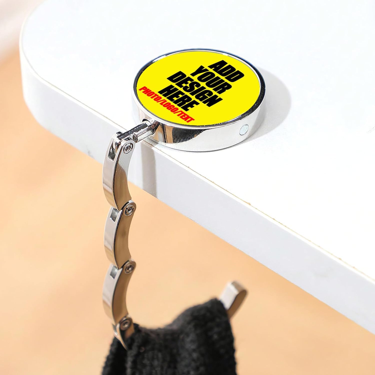 Custom Purse Hanger for Table, Purse Hook for Table - Folding Handbag Hanger -Portable Bag Holder Bulk Magnetic Hangers Style10