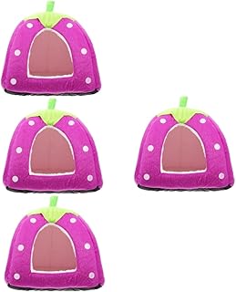 Ipetboom 4pcs Tent Decorative Rat Hideout Rabbit Hideout Cloth Rat House Comfortable Hamster House Delicate Rat House Cloth Rat Hideout All Seasons Violet Cloth Hamster Nest Rat House