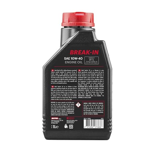 108080 Set of 5 Break-in 10W-40 Mineral Oil 1-Quart Bottles
