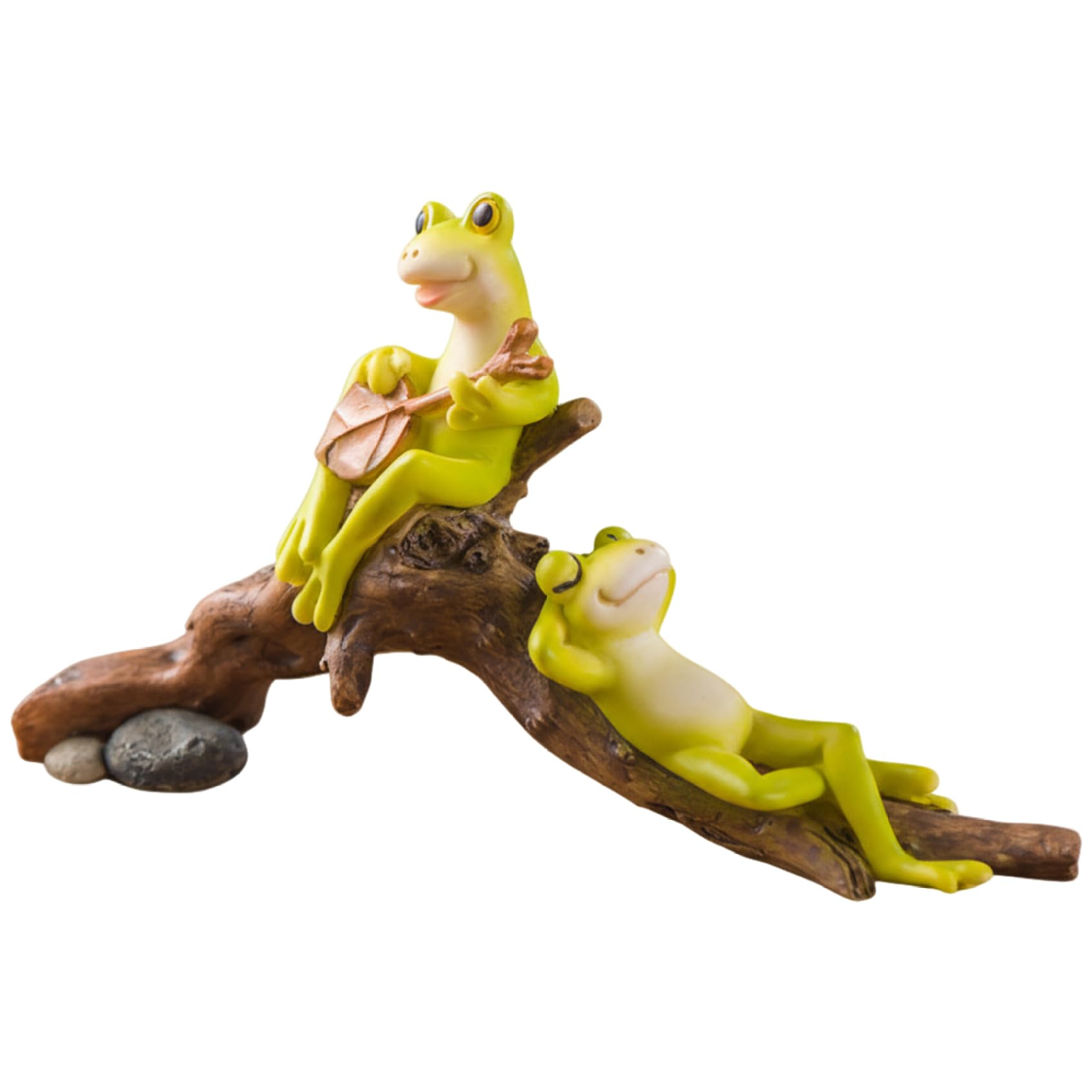 Whyzsjnclg Miniature Frog Figurine, Frog Garden Statue Plant Decorations for Pots, Funny Resin Animal Statue for Flower, Yard, Lawn Ornament for Daily Use