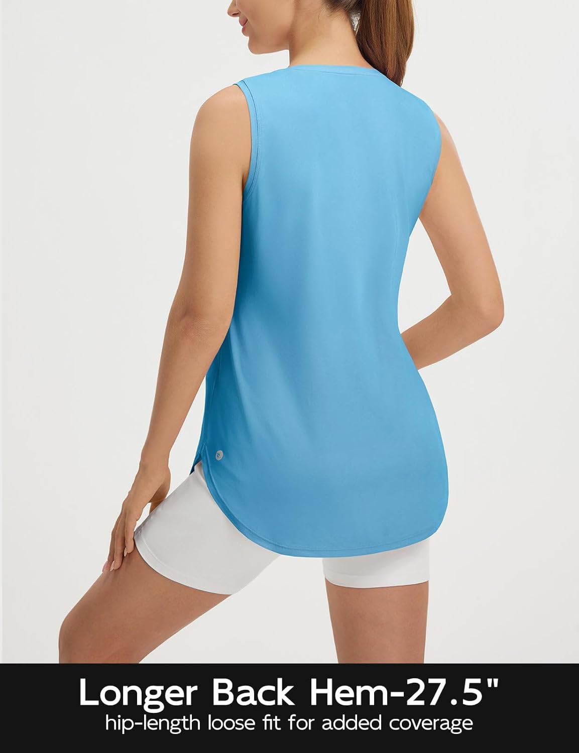 baleaf Women's Sleeveless Workout Tank Tops Lightweight UPF50+ Soft Loose Fit Athletic Yoga Running Gym Shirts - Image 3