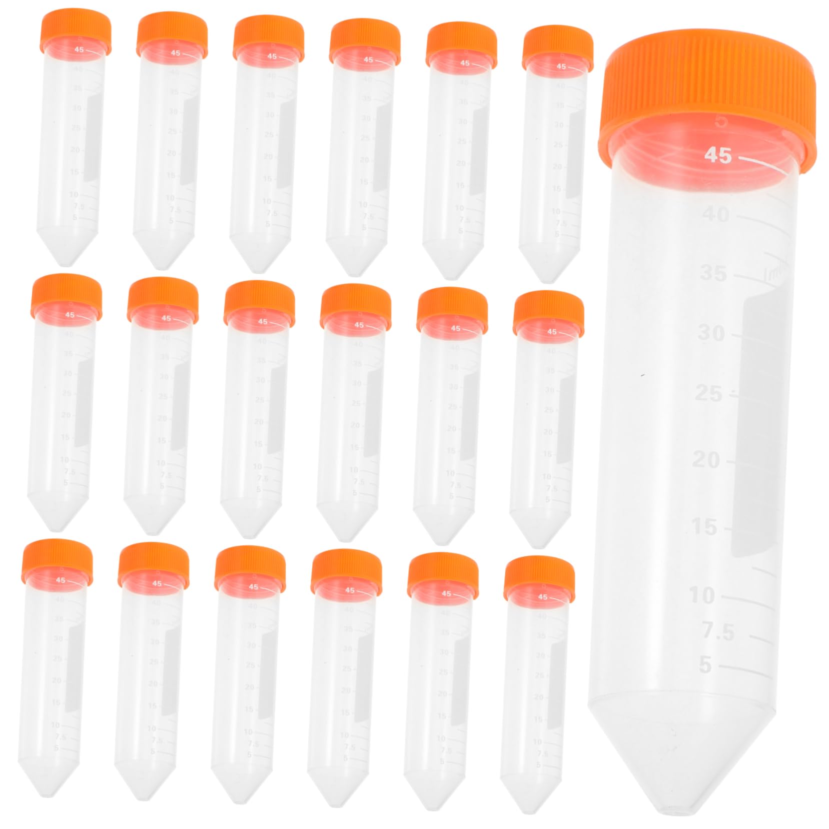 ULTECHNOVO 75 Piezas Tubo De Centrífuga Graduado Tubos Transparentes De Prueba Tubo De Ensayo Tubos De Centrífuga Tubos De Ensayo Con Tapas Tubos De Ensayo De Plástico El Plastico
