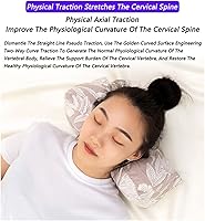 Vista 5 de Almohadas para el cuello y cervical, almohada para el cuello cervical enrollable con relleno de cáscaras de alforfón, almohadas redondas de alforfón