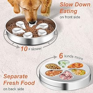Slow-Feeder-Dog-Bowls-3-Cups-Large-Food-Grade-304-Stainless-Steel-Dog-Bowls-with-Non-Slip-Silicone-Mat-Maze-Pet-Dish-to-Slow-Down-Eating-Metal-Slow-Feeder-Dog-Bowl-for-Medium-Large-Breeds - Cucciolini Doodles   Slow-Feeder-Dog-Bowls-3-Cups-Large-Food-Grade-304-Stainless-Steel-Dog-Bowls-with-Non-Slip-Silicone-Mat-Maze-Pet-Dish-to-Slow-Down-Eating-Metal-Slow-Feeder-Dog-Bowl-for-Medium-Large-Breeds