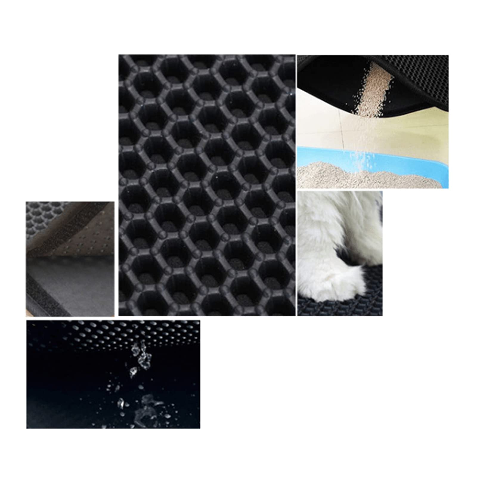 Katzenstreumatte, doppellagige, waschbare Fangmatte, Gray XXL
