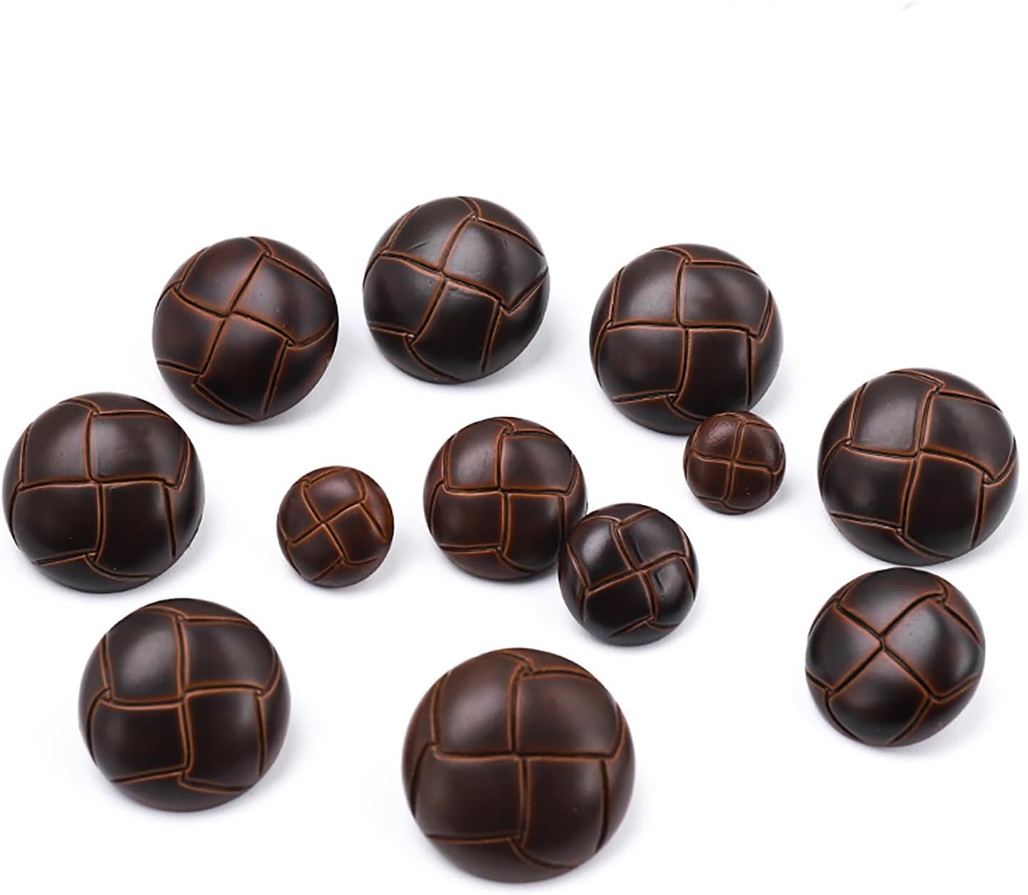 5pcs Round Imitation Leather Buckle Plastic Buttons for Clothing Decorative Sewing Accessories image 5