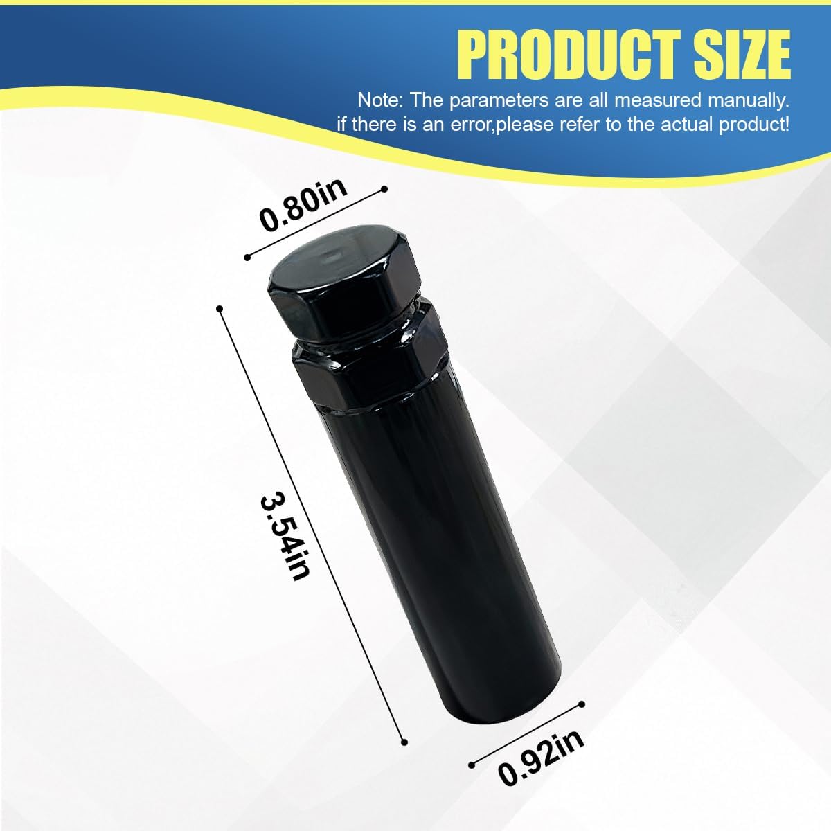 7 Spline Drive Tuner Lug Nut Key Tool, Wheel Lug Nut Socket Replacement, Automotive Wheel Lock Removal Tool Compatible with 13/16" 21mm 7/8" 22mm Hex Socket Wrench (Black)