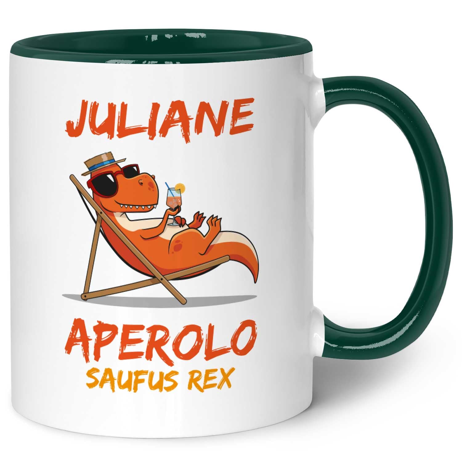 Aperol Spritz Motiv-Tasse – 'Kaffee, Weil Es Für Aperol Noch Zu Früh Ist', Orange, 330 Ml
