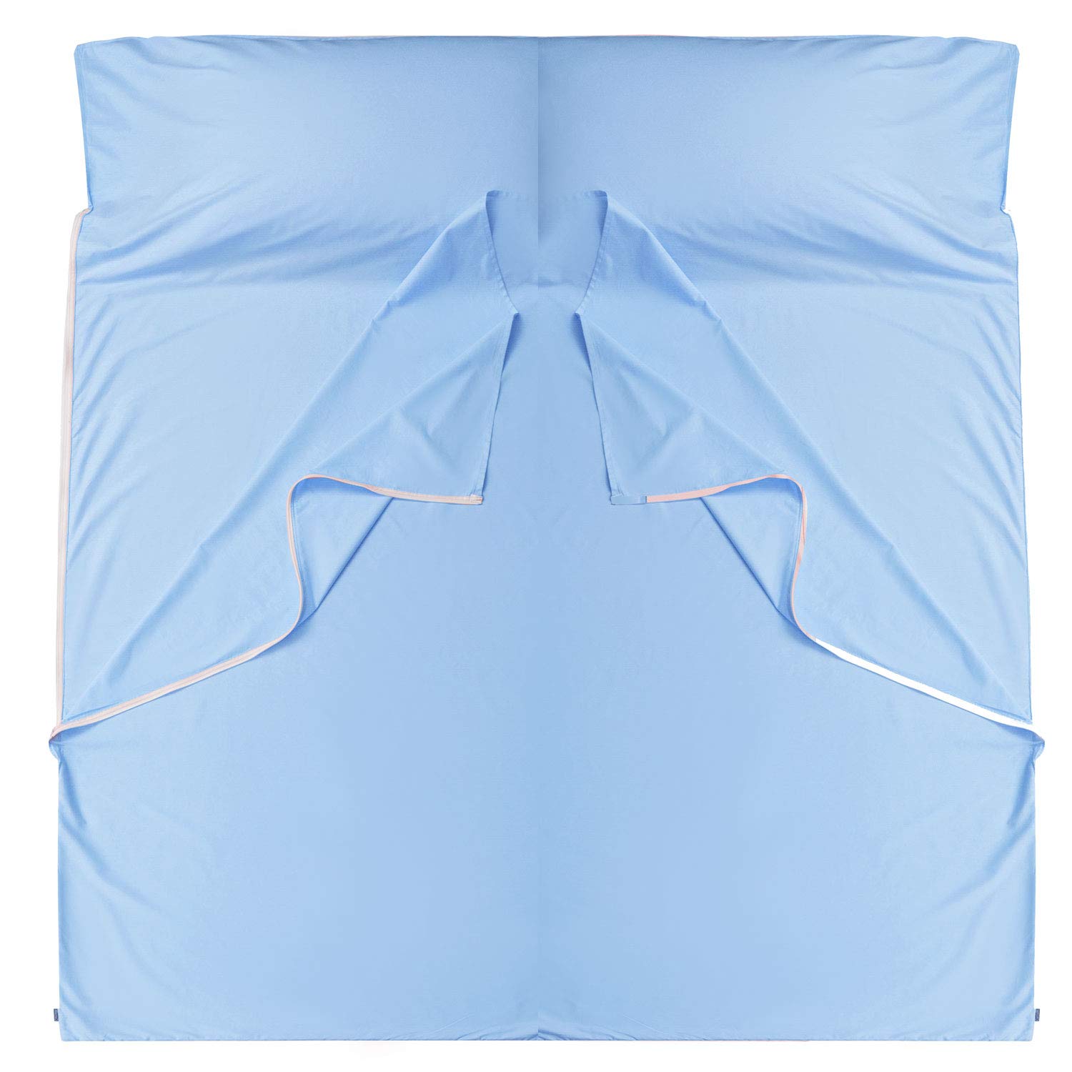 Cozysilk Brand - GANNAFEE Cotton Sleeping Bag Liner with Zipper - 100% Cotton Travel Sheet Sleep Sack Adult - Travel Sleeping Bag for Hotels Camping