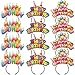 KKBES 12 Pack Happy Birthday Headbands, Paper Birthday Party Hats, Birthday Hats for Adults and Kids, 3 Patterns