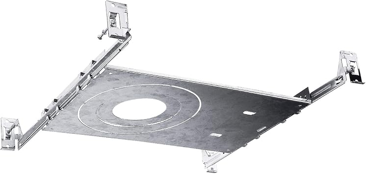 Luxrite New Construction Mounting Plate, 3-4-6 Inch LED Recessed Lighting Kits, Extendable Hanger Bars, ETL Listed - Shallow Recessed Light Housing