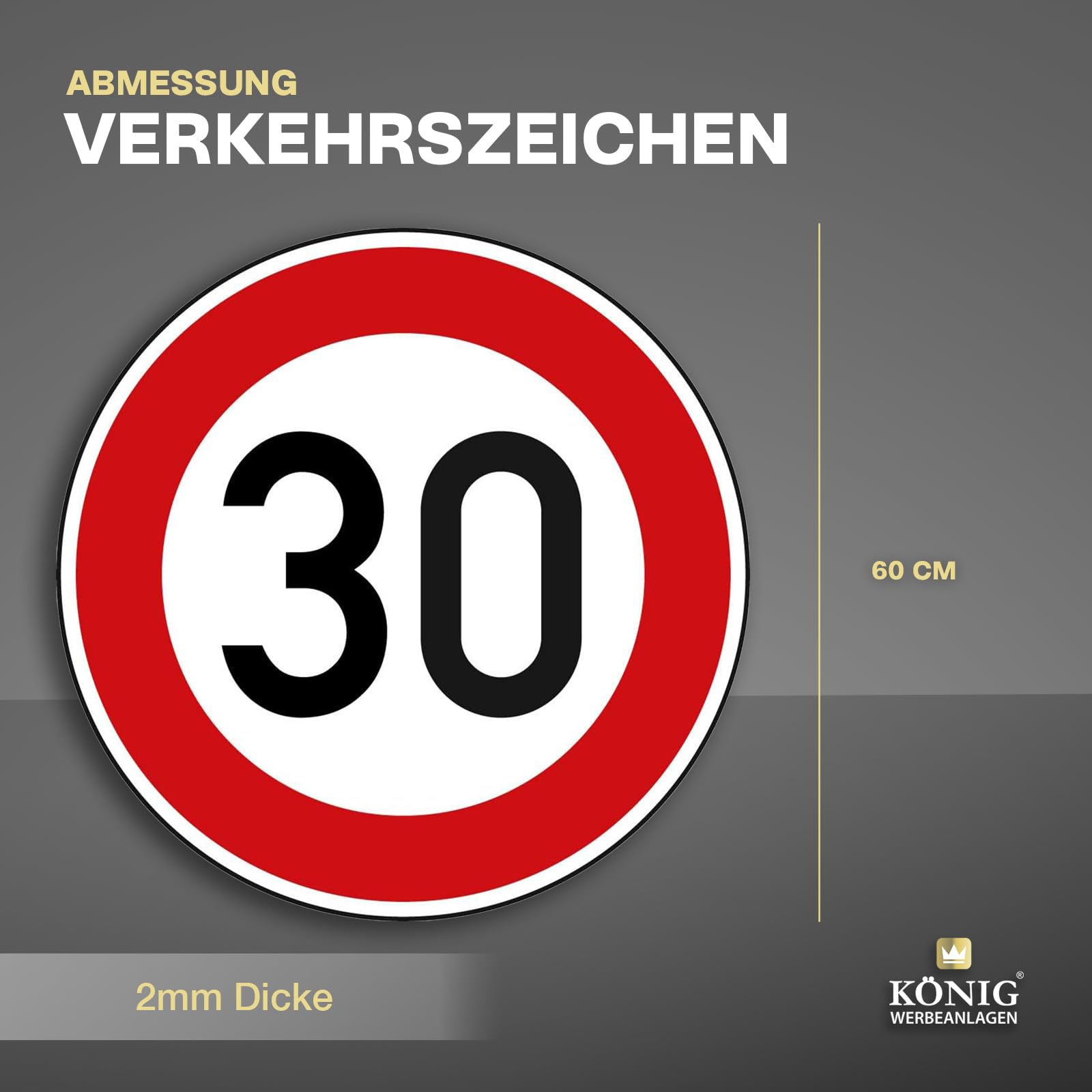 Panneau Signalisation Panneau De Signalisation, Vitesse Maximale Autorisée  30 N° 274-30 - Diamètre 420 Mm, Aluminium 2 Mm, RA1 - Panneau De  Signalisation D'origine Selon StVO Avec Label De Qualité RAL Dreifke  Panneaux De Signalisation, image size:1600x1600