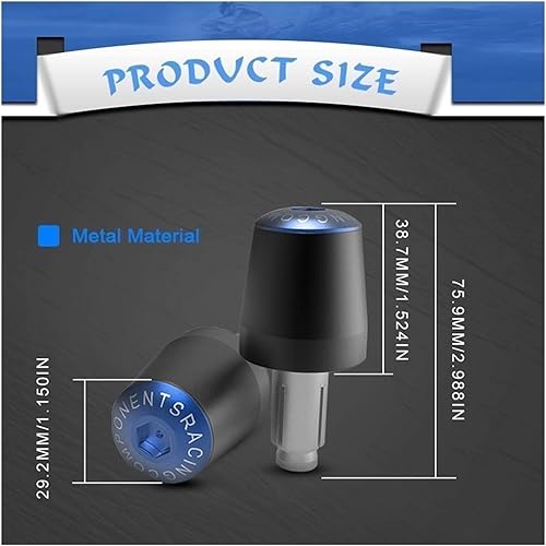 Miniatura 4 de Tapones de extremo de manillar CNC de 0.866 in para Yamaha XT660 XT660R XT660R XT660X 2004-2014 2008 2009 2010 2011 2012 2013 Puños extremos de