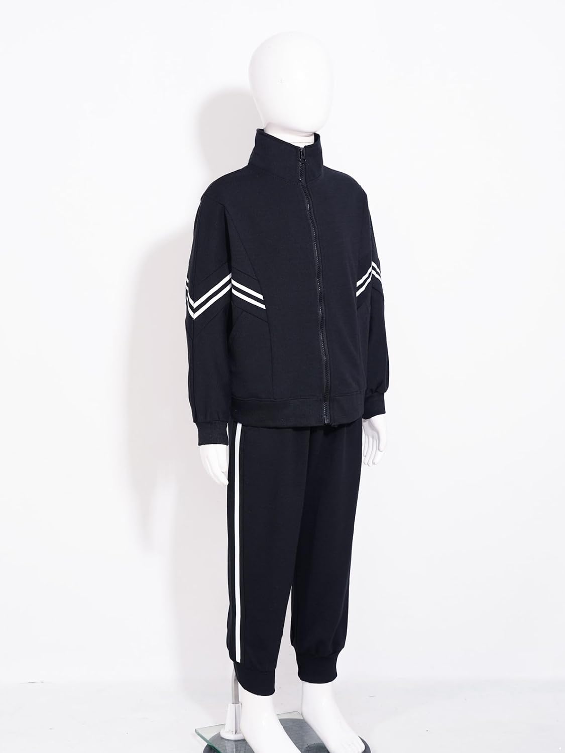Linjinx Kids Boys Full Zip Jacket Shirt Sweatshirt and Athletic Jogger Pants Set Sweatsuit Tracksuit