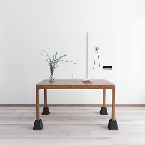 Miniatura 3 de Elevadores de cama resistentes de 5 pulgadas, elevadores de muebles para marco de cama, sofá, escritorio, silla, elevan hasta 3500 libras, juego de