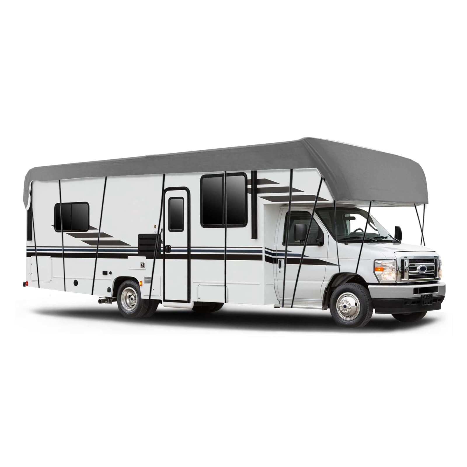 NEWFUN Telo Copri Camper, Telo Universale 210D per Caravan Universale, Protezione UV, Protezione dal Sole, Protezione Dalla Neve, Protezione dal Gelo (7.5M)