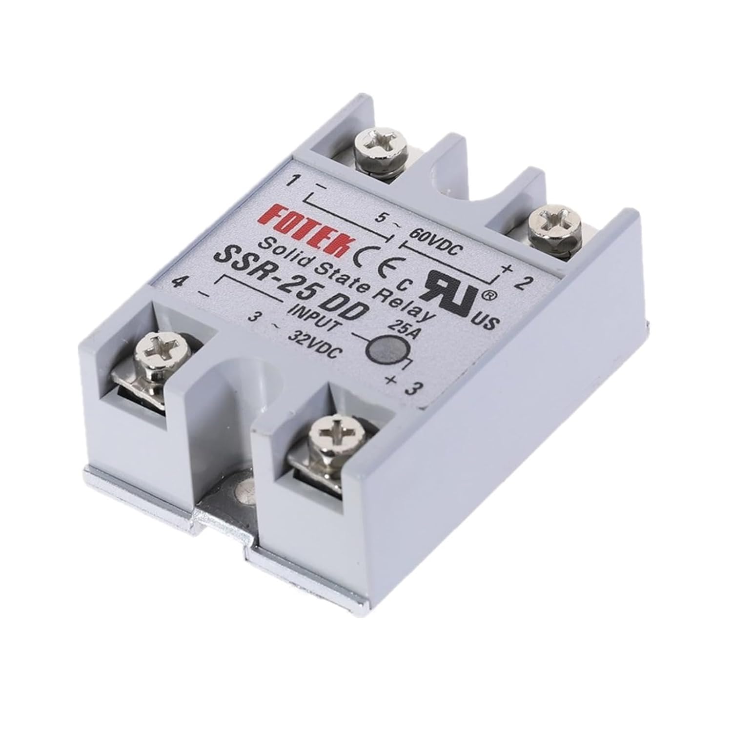 10pcs DC-DC Single Phase Solid State Relay SSR-25DD DC SSR Module 25A DD Input Voltage 3-32V to 5-60V Output Load SSR 25DD