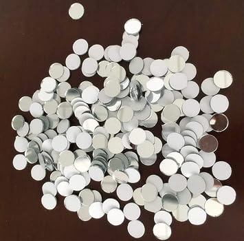 400pcs Mini Round Glass Mirror Mosaic, Small Round Glass Crafts, Real Glass Mirror Mosaic Tiles Silver Mirror, 1x1cm