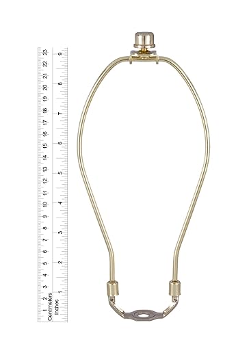 Miniatura 6 de B&P Lamp Kit de cableado de lámpara de mesa con acabado chapado en latón con arpa de 9 pulgadas y enchufe de 3 vías