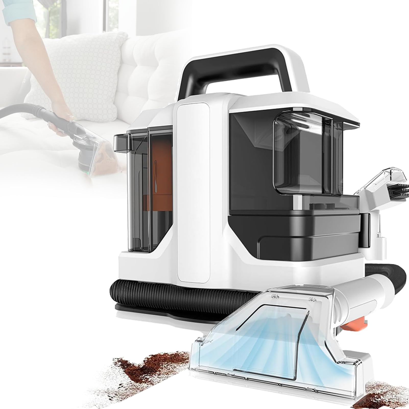 Boyuan Carpet Cleaner Machine Portable Spot Cleaner Upholstery Shampooer Cleaner Machine Deep Cleaner for Pets Furniture Stairs Car
