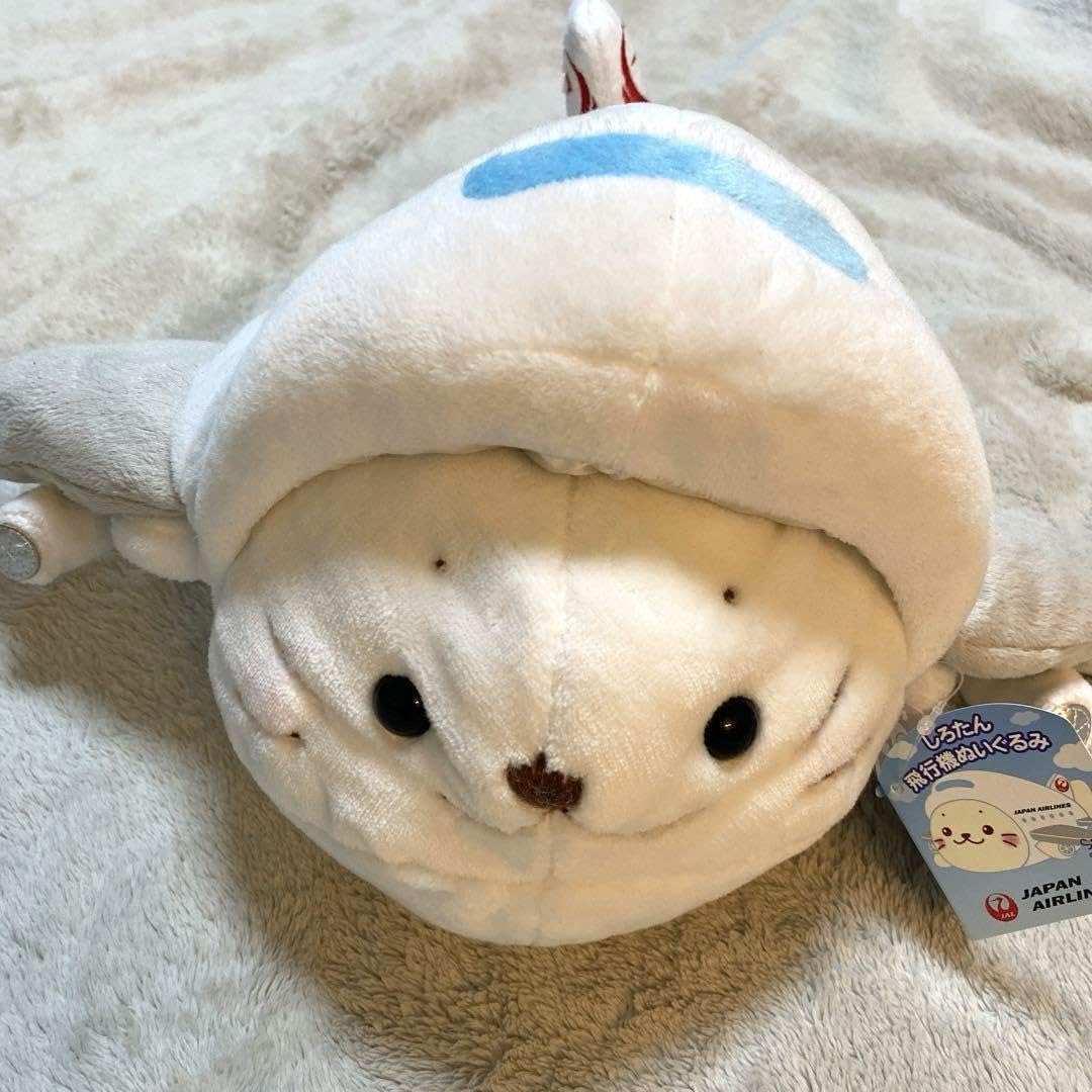 Amazon.co.jp: JALオリジナル しろたんコラボ ぬいぐるみ : 文房具