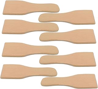 8Pcs Wooden Raclette Spatulas for Non-stick Pans Butter Scraper Pizza Spatula Kitchen Gadgets Tools for Cheese Grills, Pizza, Pancake, Fondue, Cake, Bakeware