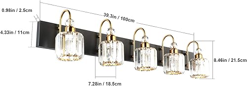 Miniatura 7 de Ralbay - Luces LED modernas de tocador para baño