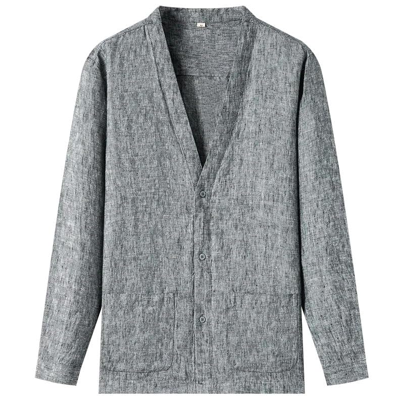 Spring/Summe Men's Linen Thin Suit Men's Coat Linen Blazer Masculino Slim Fit Man Suit Jacket2