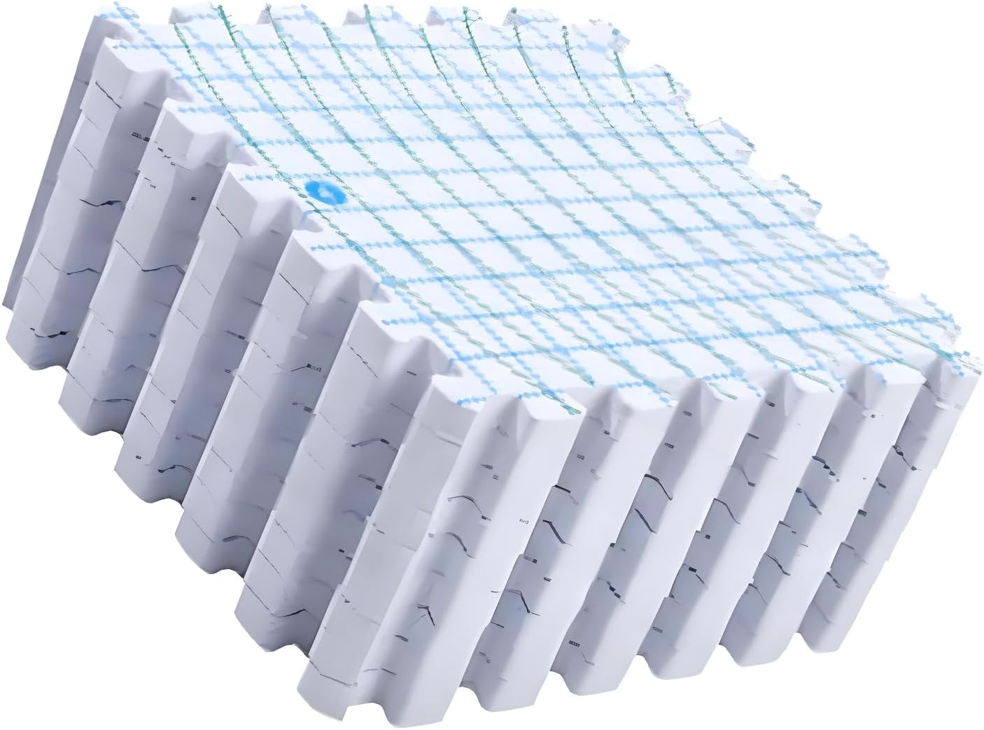 Shurhome 9Pcs 12x12Inch Knitting Blocking Mat Anti Slip Foam Board for Granny Square Making Stitching Needlework Positioning Foam Sewing Mat