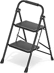 KINGRACK 3 Échelle d'étape, Écheau pliant Échelles d'escalier, Échasse de cuisine avec antidérapante et large pédale, Tabouret petit pas avec barres de maintien, Étchelle portative légère pour la maison de la cuisine, Rouge