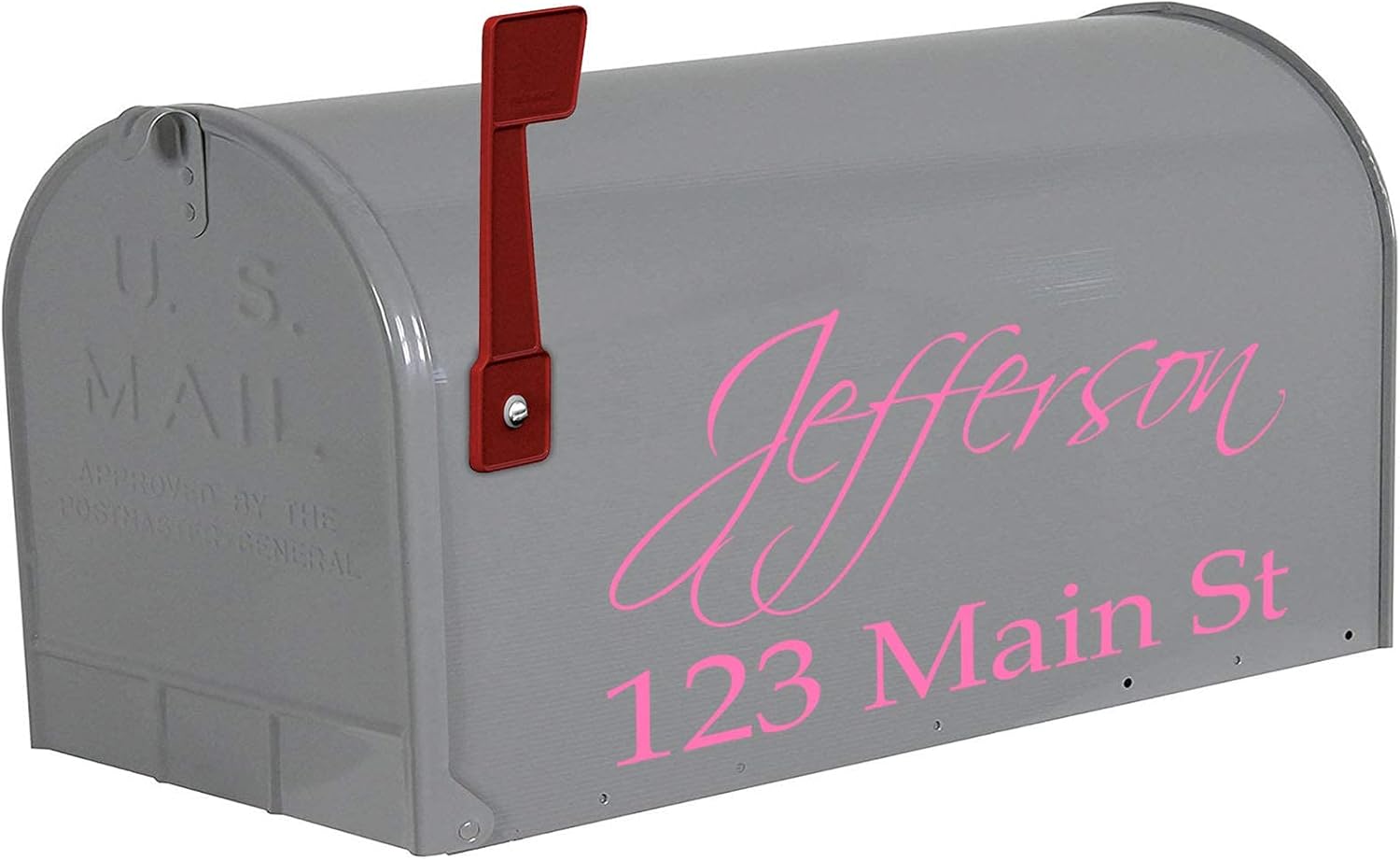 VWAQ Custom Mailbox Sticker Personalized Mailbox Address Decals for House - TTC23 (Pink)