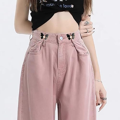 Miniatura 3 de Qkari Juego de 8 pines de botones ajustables sin coser, ajustador de botón perfecto para jeans, pantalones, faldas, ropa (plata + cobre)