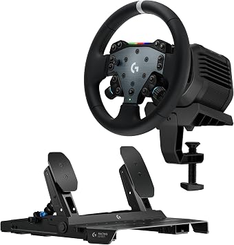 Logitech G RS50 RS50 Pedalsystem: Set für simulierten 4-teiligen Lauf - RS50-Lenkradbasis mit 8 Nm Direktübertragung RS Hub