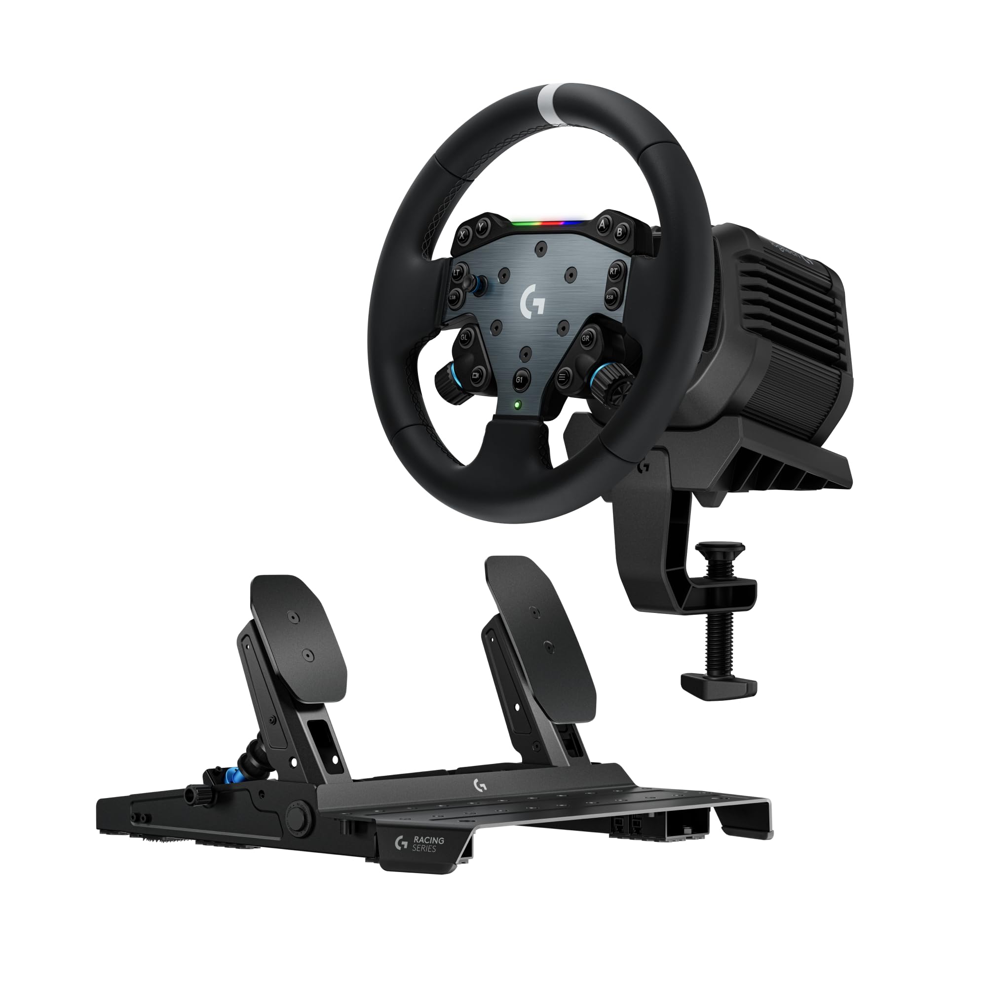 Logitech G G923 Racing Wheel and Pedals for Xbox Series X|S, Xbox One and PC featuring TRUEFORCE up to 1000 Hz Force Feedback, Responsive Pedal, Dual Clutch Launch Control, and Genuine Wheel Cover — view 15