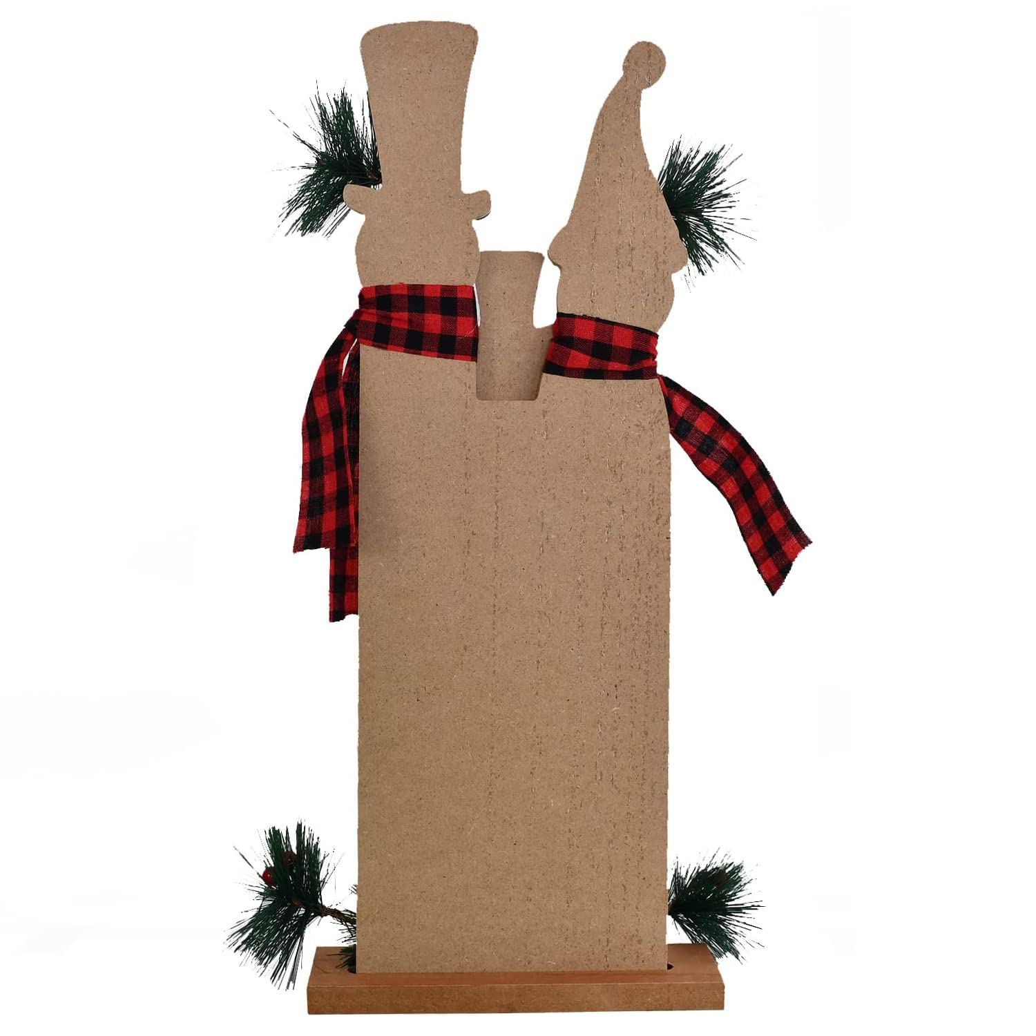 Letrero familiar de muñeco de nieve de madera para mantel de mesa, decoración de Navidad, decoración de invierno para interiores y exteriores