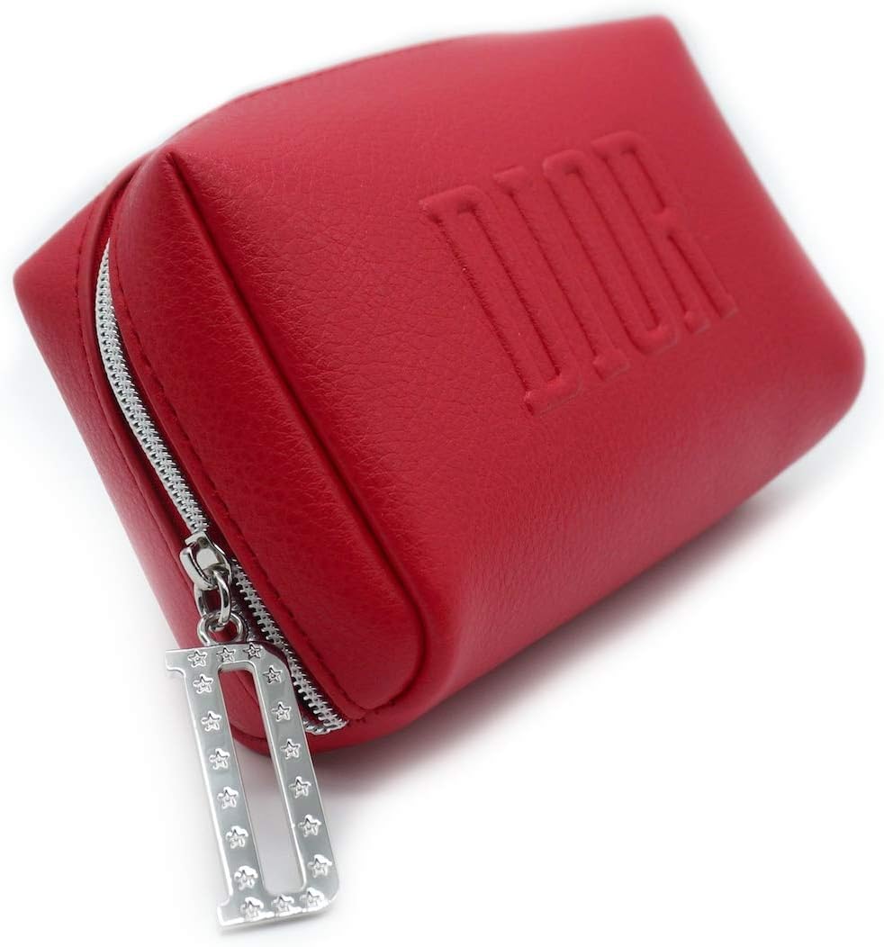 [ラッピング済み] ギフト プレゼントに最適★Dior ディオール ポーチ 小物入れ 赤 レッド チャーム ロゴ かわいい 化粧ポーチ 化粧 メイク コスメ