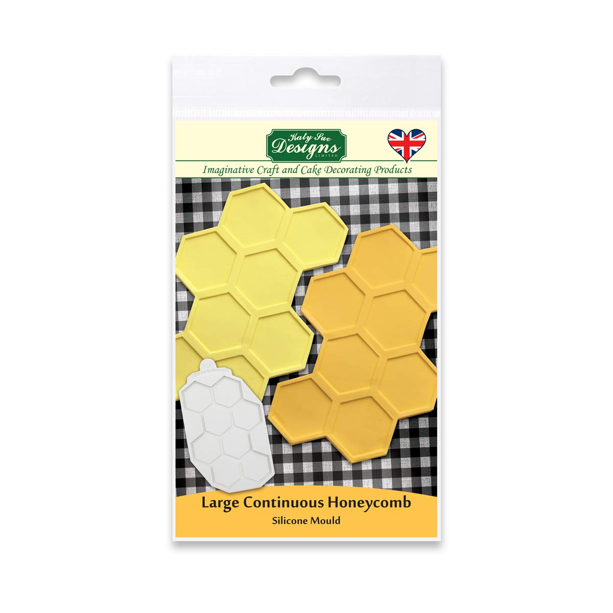 Katy Sue Large Continuous Honeycomb Silicone Mould for Cake Decorating & Crafts.