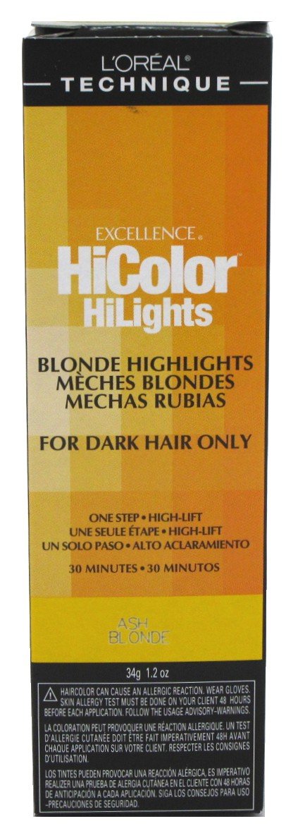 L'OREAL TECHNIQUE Excel Hicolor Hilights Ash Blonde 1.2oz (2 Pack)