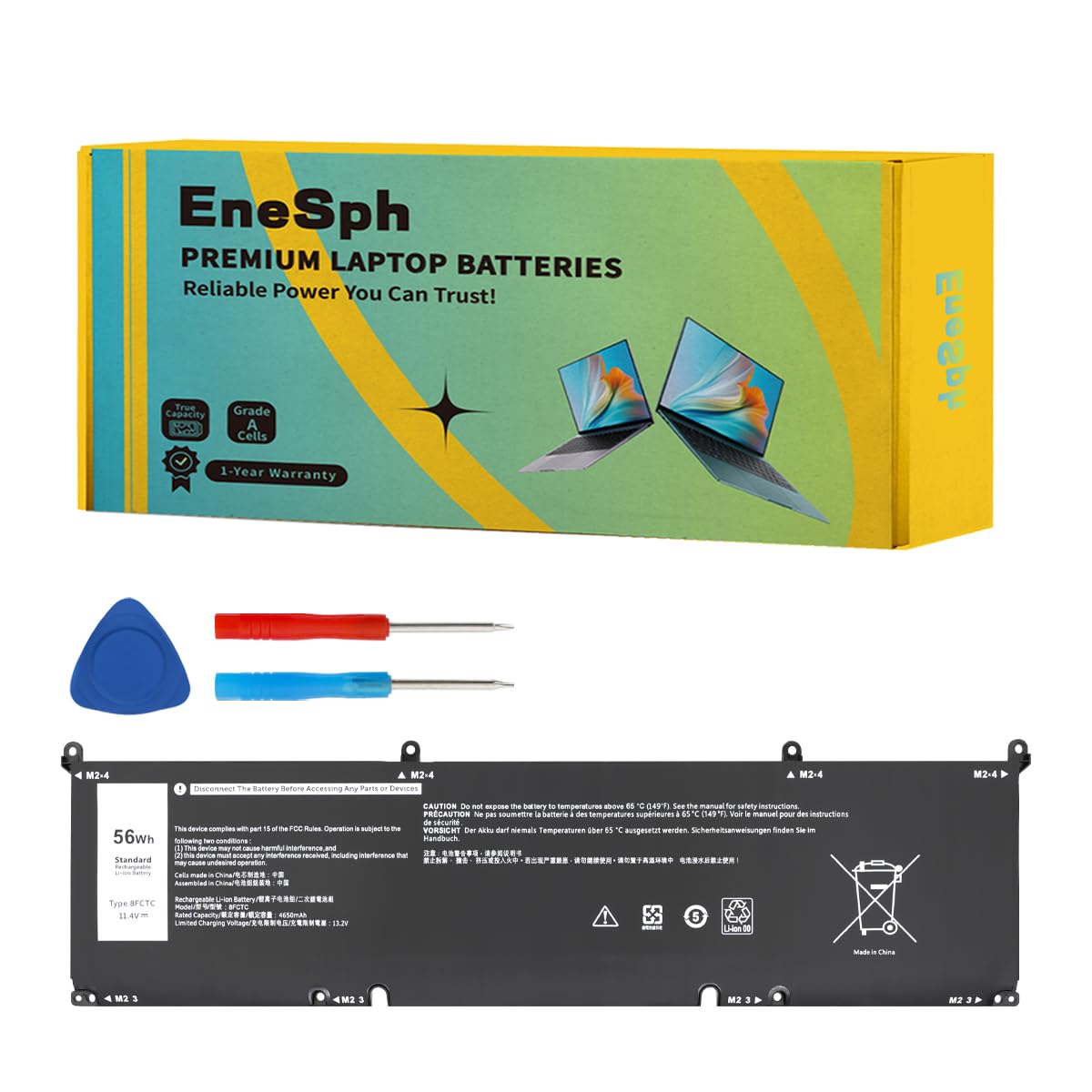 56Wh 8FCTC Laptop-Batteria per Dell XPS 15 9500 9510 Precision 5550 5560 Inspiron 7510 Alienware R5 M15 R6 R7 M17 R3 R4 Dell G15 5510 5511 5520 7500 G15 5515 Ryzen Edition Series 08FCTC 070N2F