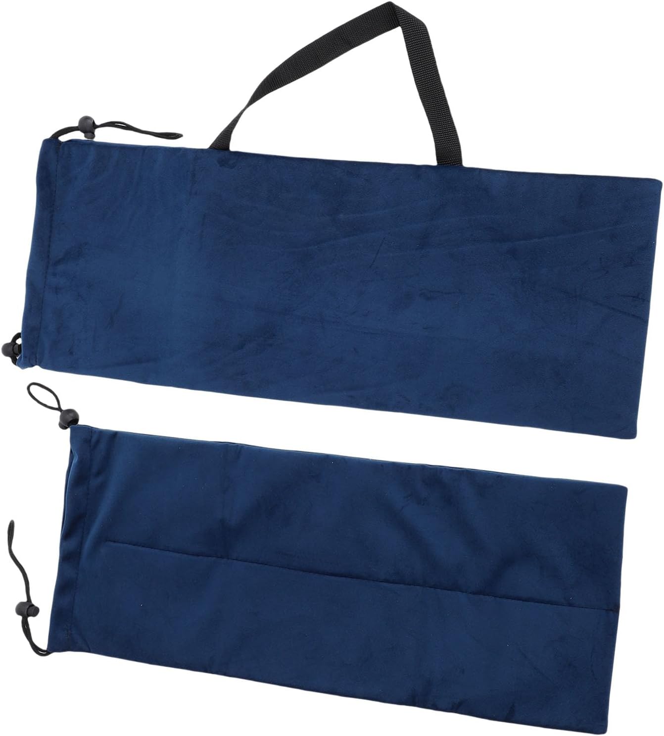 Mahjong Navy Blue Velvet Storage Bag with Handle, 4 Slots Carry Bag for Mahjong Accessories, Made from High Quality Velvet