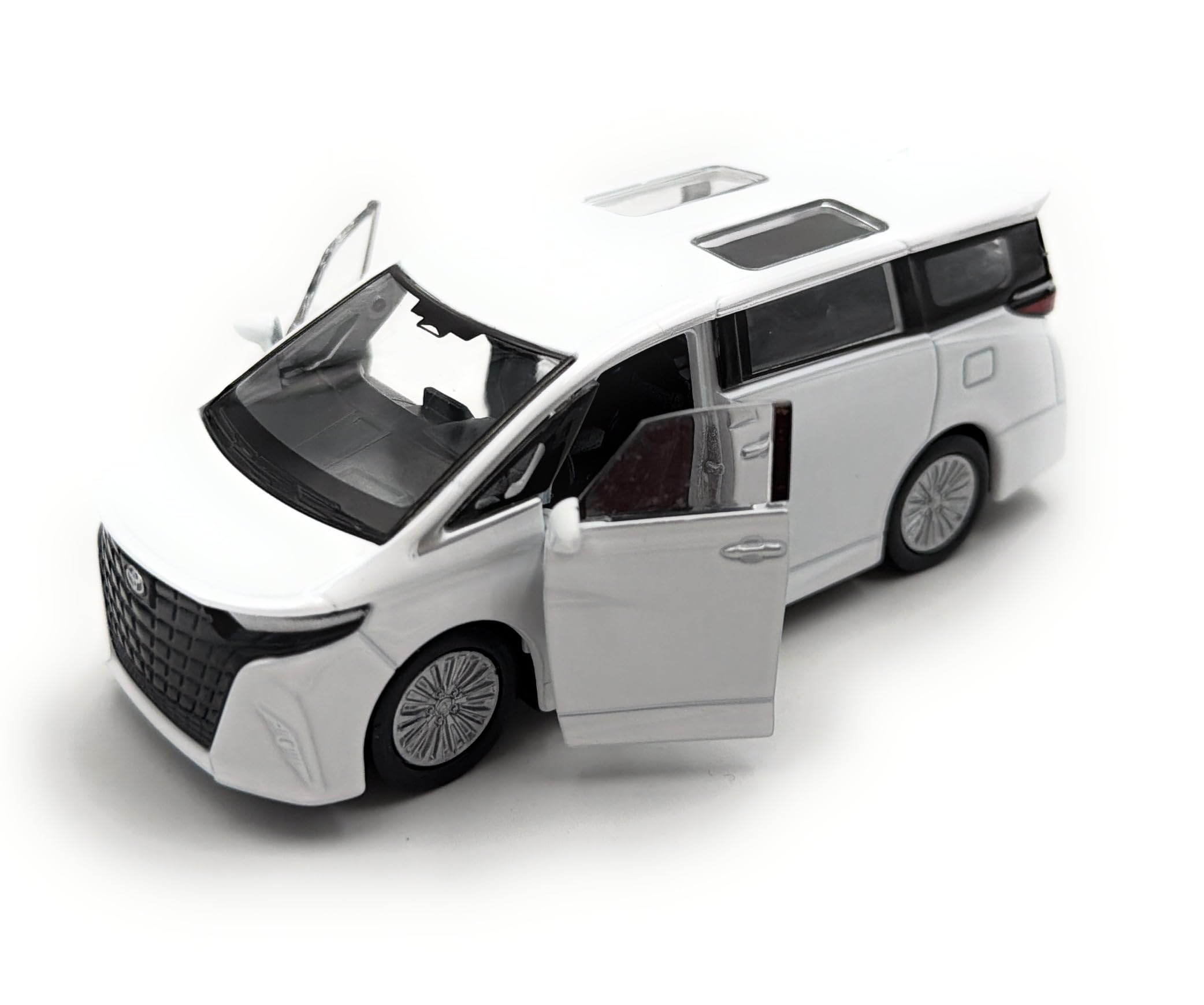 Toi-Toys Welly Model car Toyota Alphard 2024 Van, miniature car, scale 1:39 / L 12cm, white